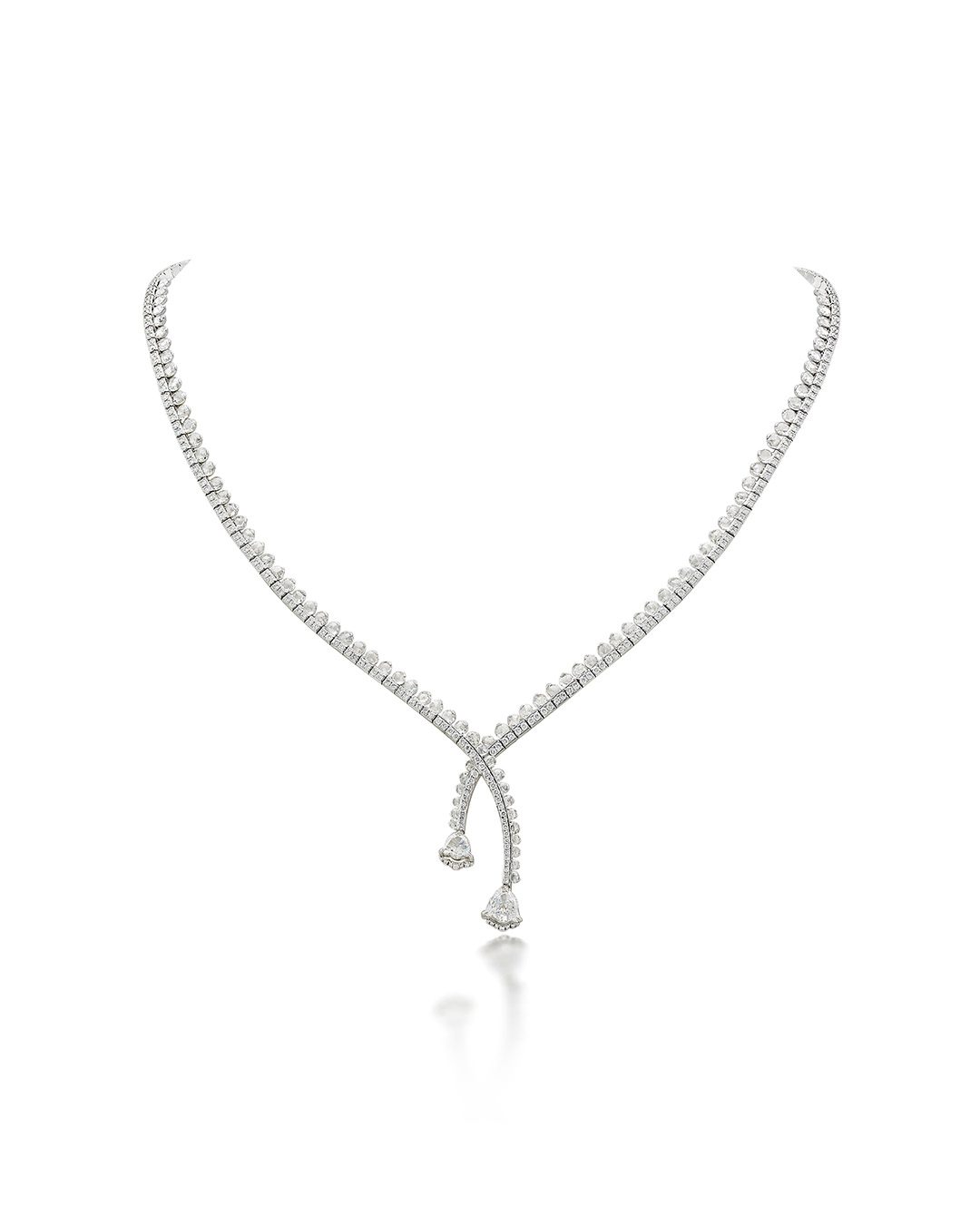 silver diamond necklace