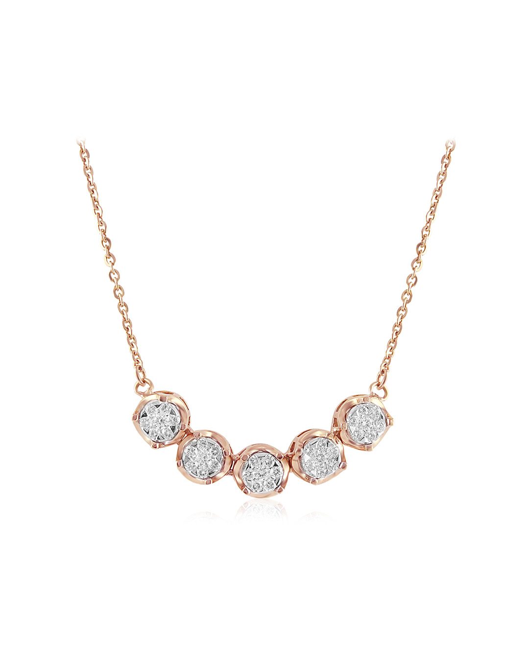 5 stone diamond necklace