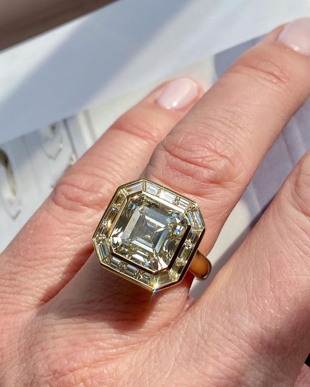bezel engagement ring