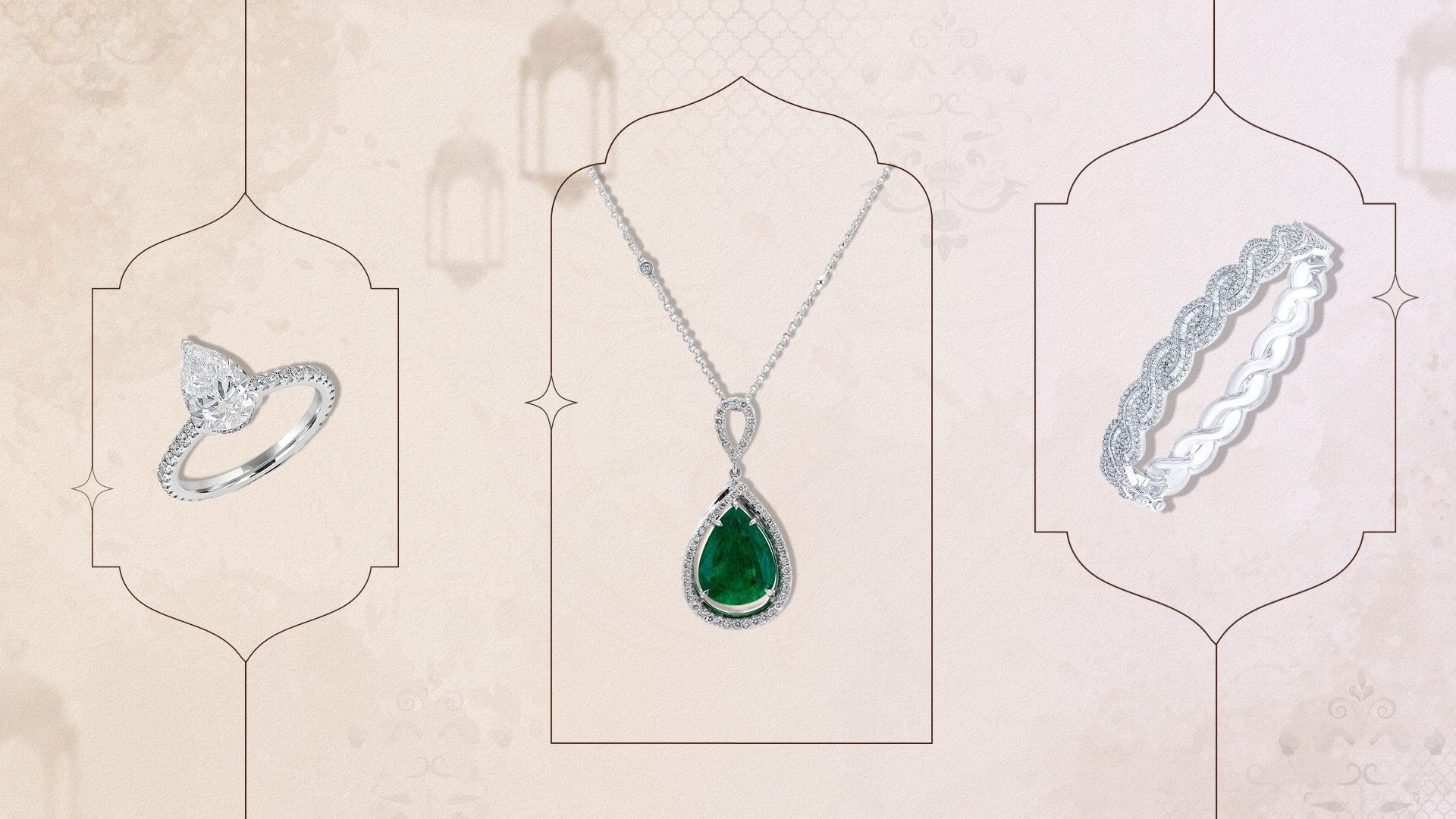 Diamond Necklace and Bracelet