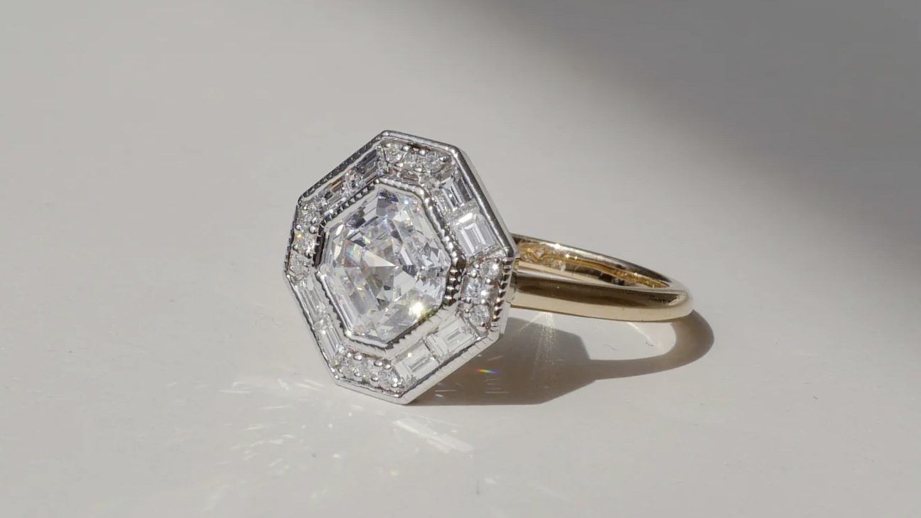 Asscher cut ring
