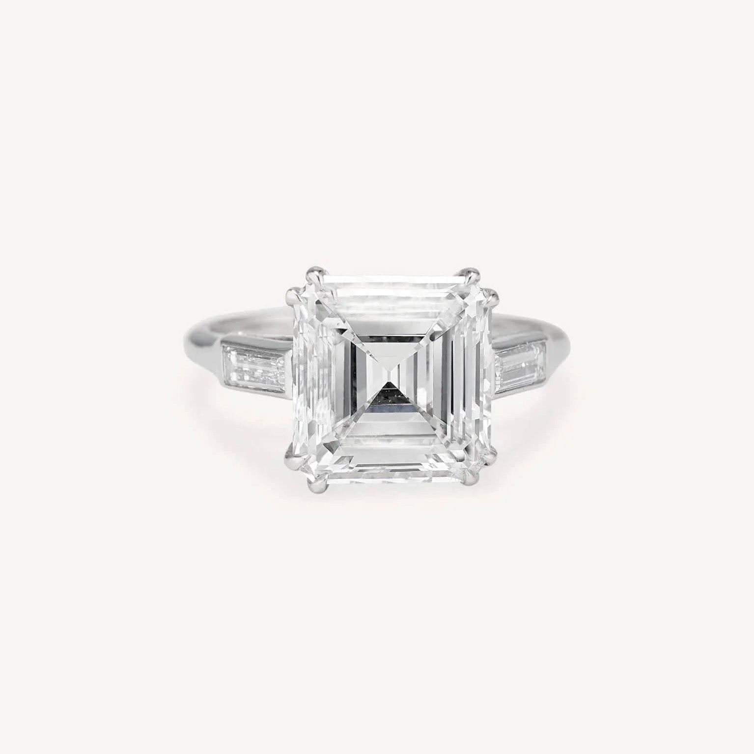 Vintage Asscher cut ring