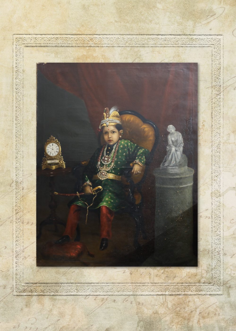 Prince Marthanda Bhairava Tondaiman wearing the diamond jewellery