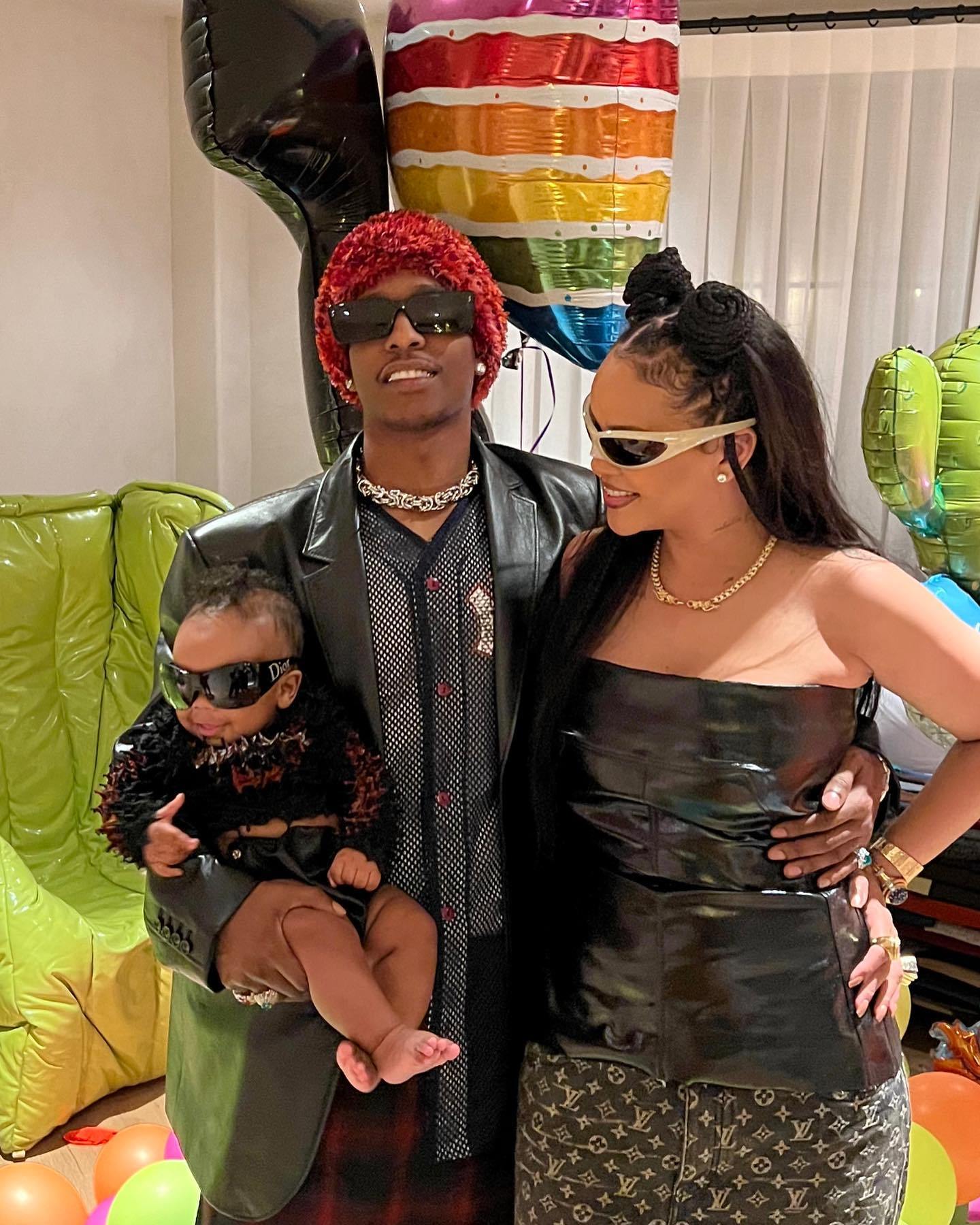 ASAP Rocky styling in natural diamonds with his daughter