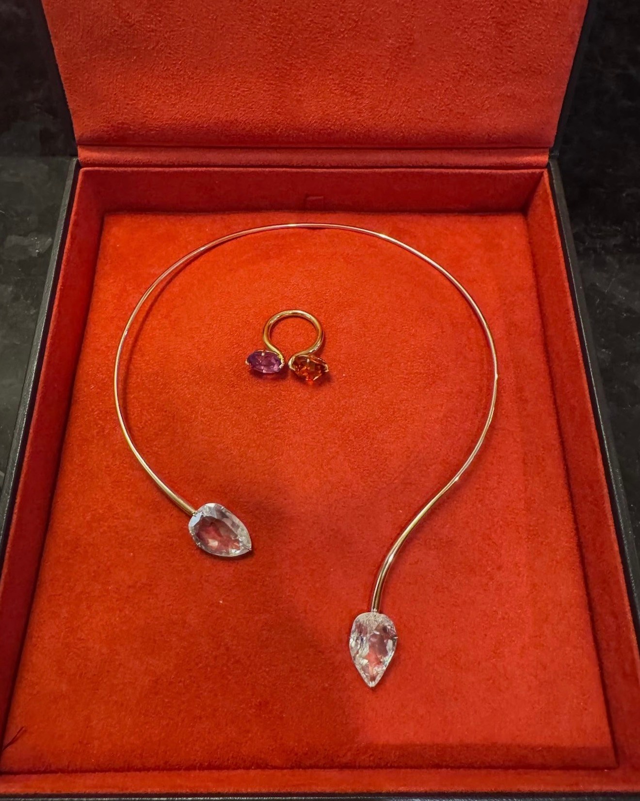 diamond torque necklace
