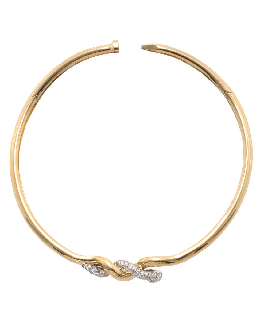 diamond torque necklace