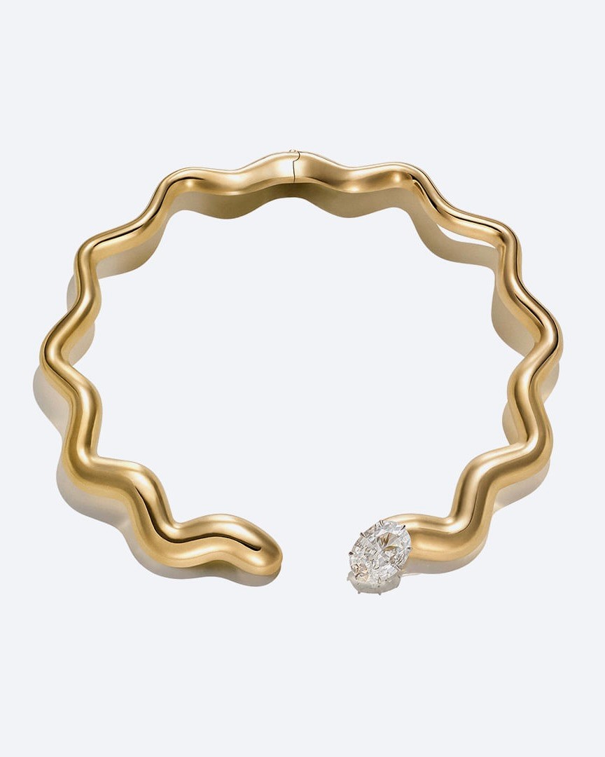 diamond torque necklace