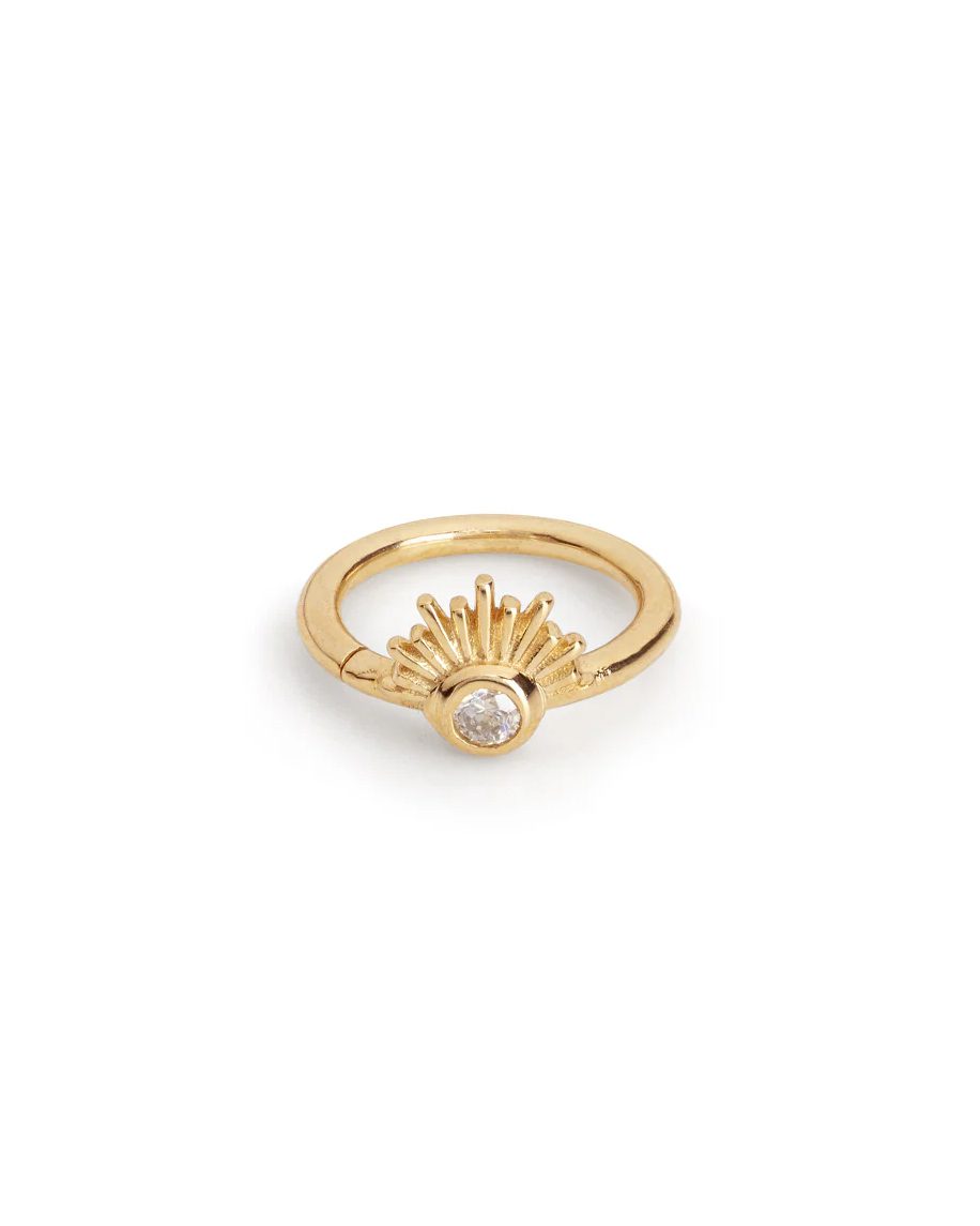 earring stacks: diamond huggie