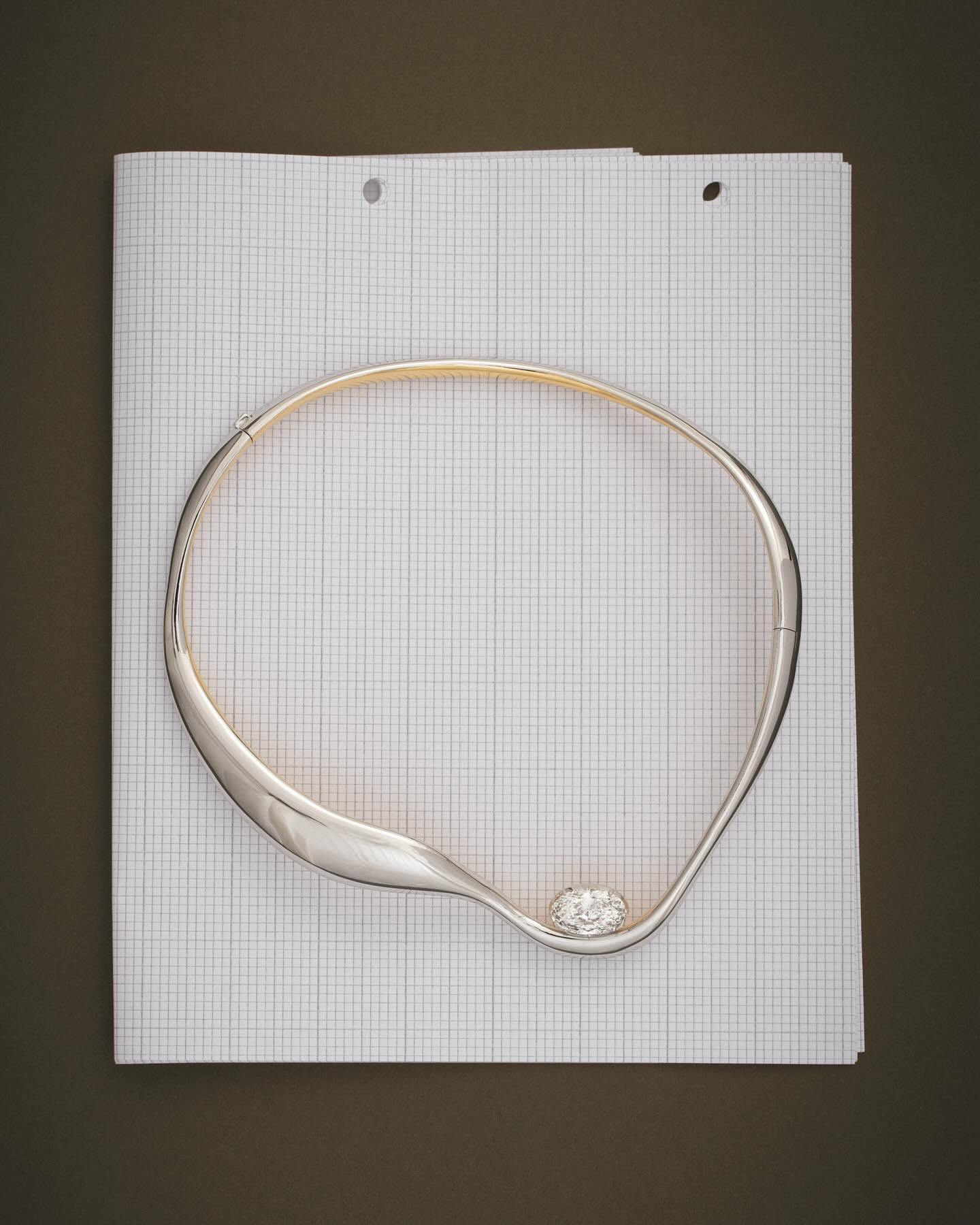 Diamond torque necklace