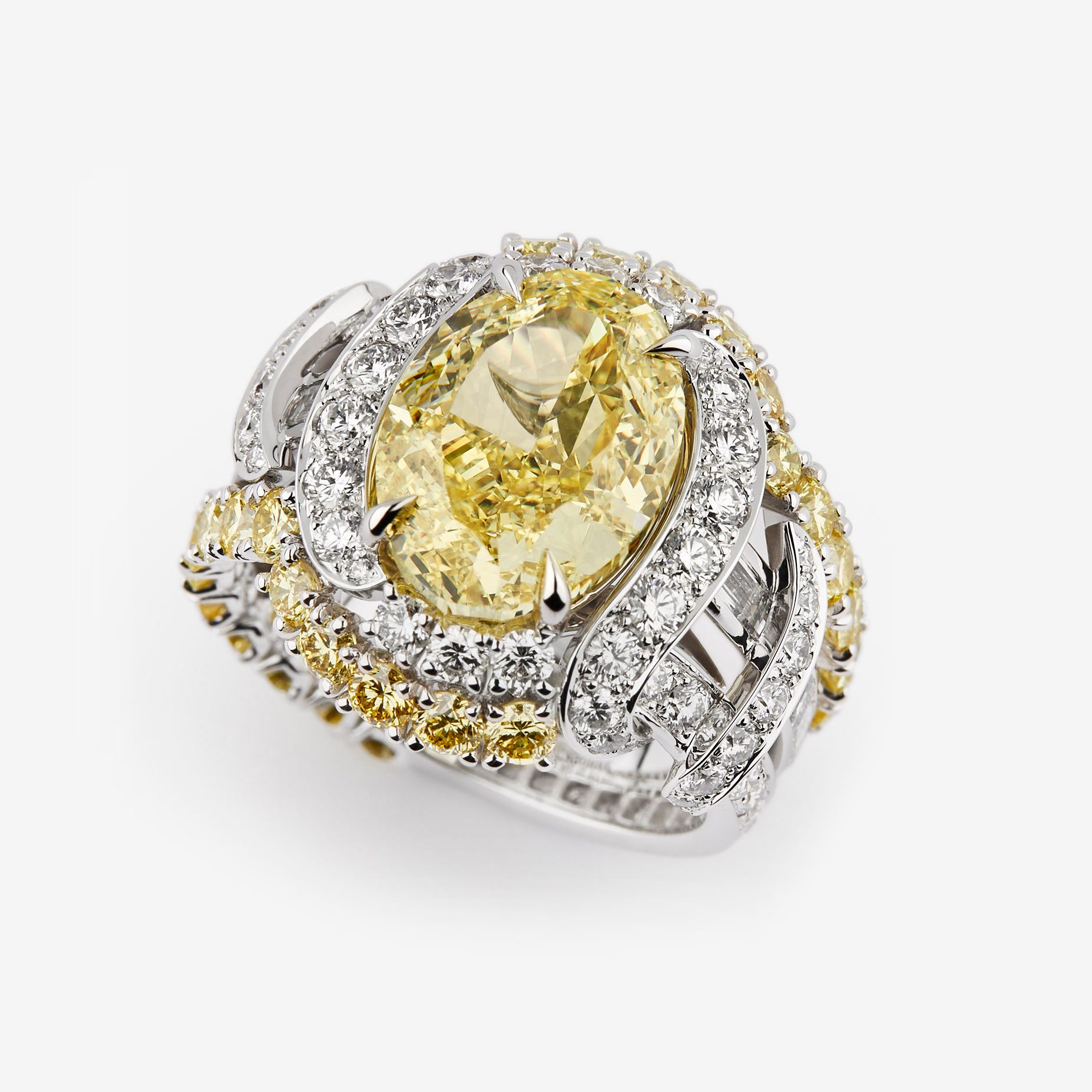 White and Yellow Gold Ring Set