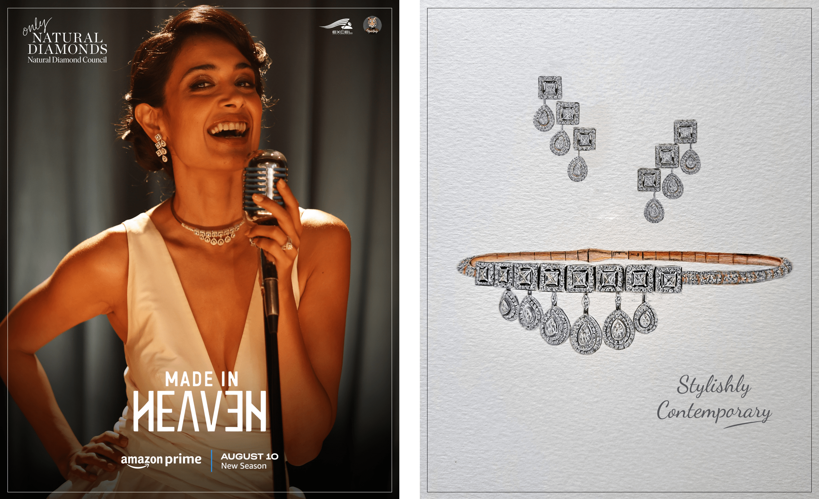 Sarah Jane Dias Wearing Diamond Choker and Earrings