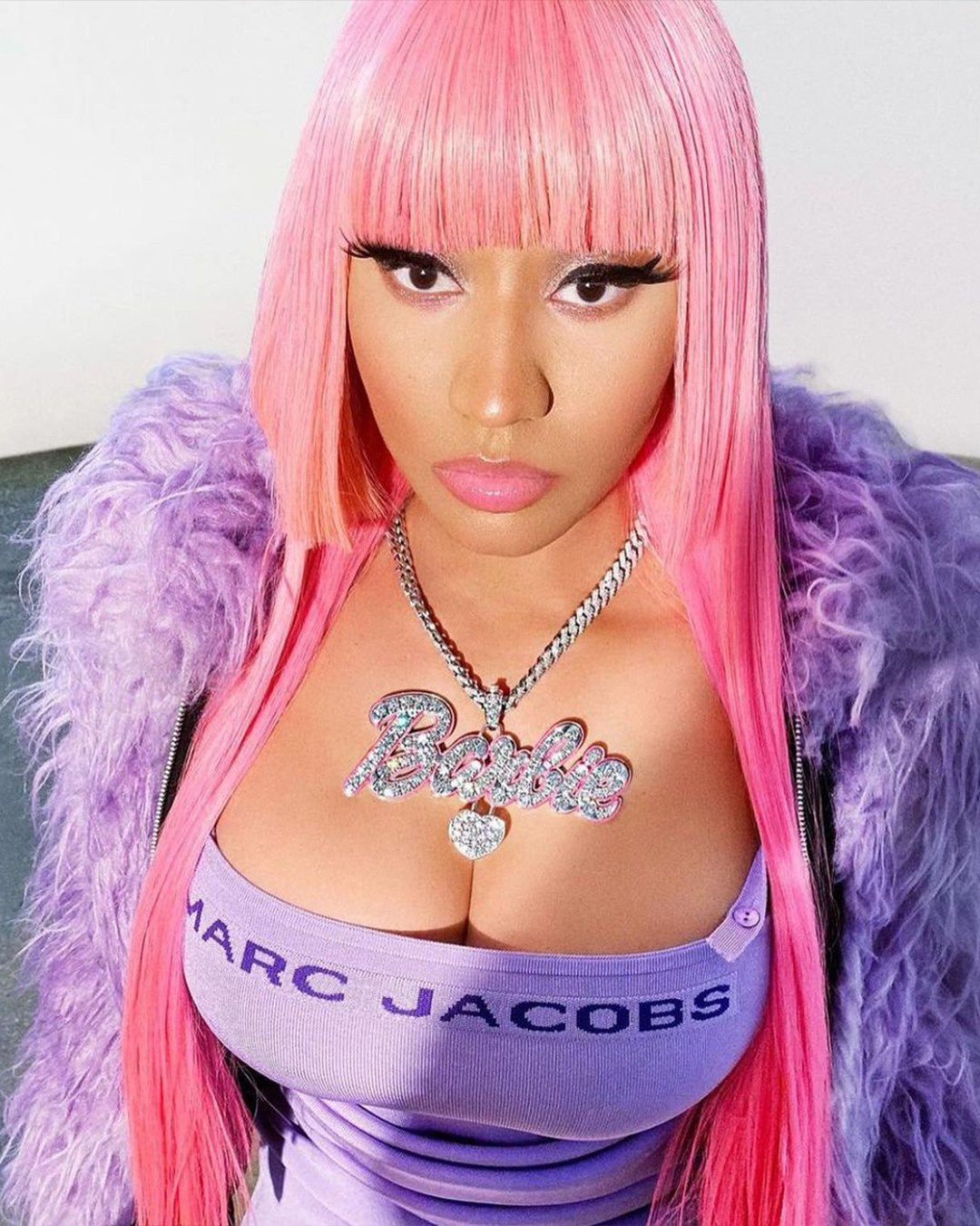 Nicki Minaj’s iconic Barbie pendant made by Ashna Mehta in 2022. (Instagram: @nickiminaj)