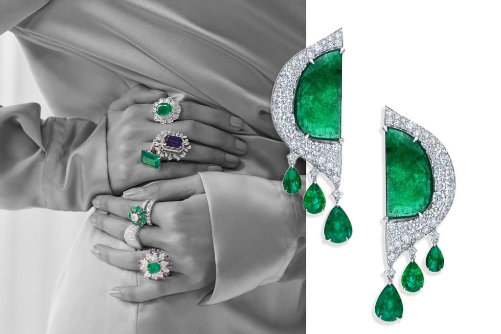 Exquisite Stacked Rings and Earrings by Top Jewellers Collection