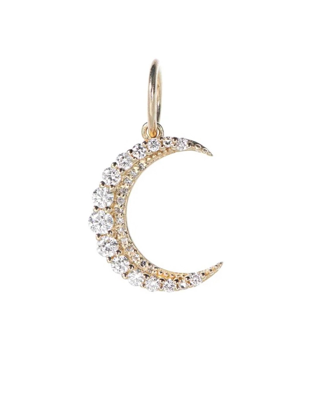 Ali Weiss Small Diamond Moon Charm, $950, aliweissjewelry.com