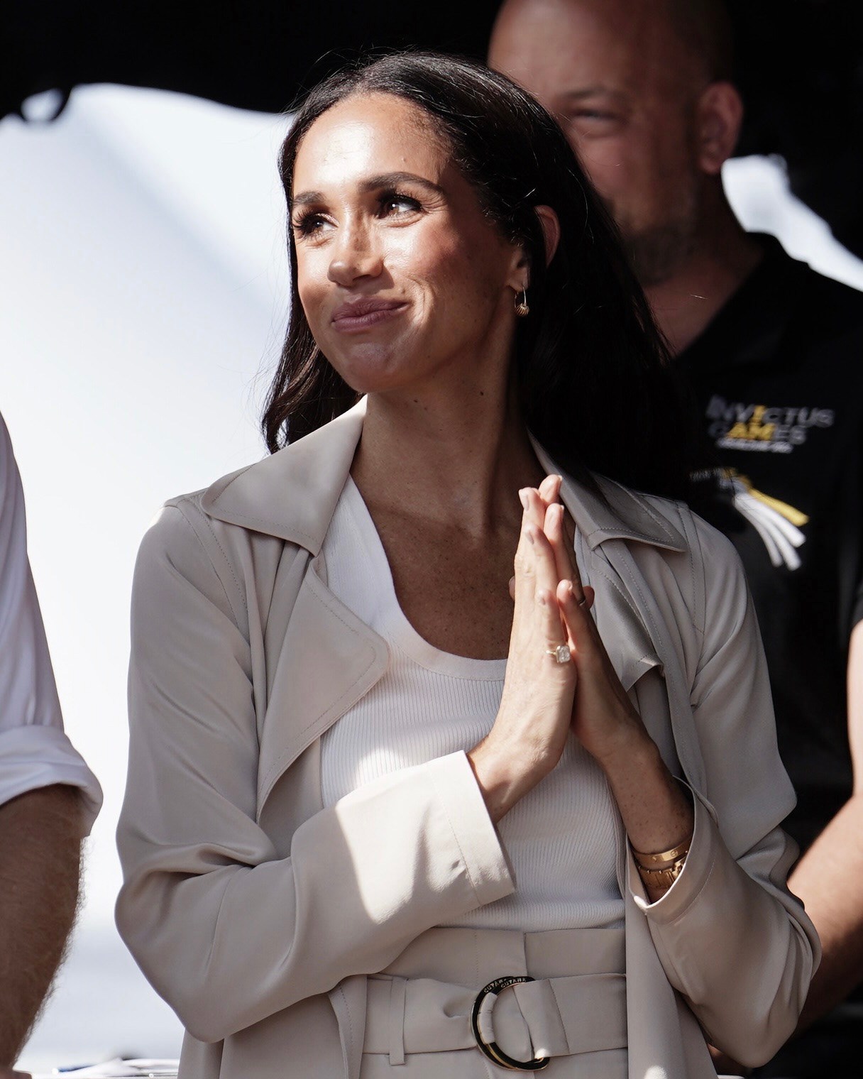 Meghan Markle at the Invictus Games 2023 wearing Lorraine Schwartz pinky ring