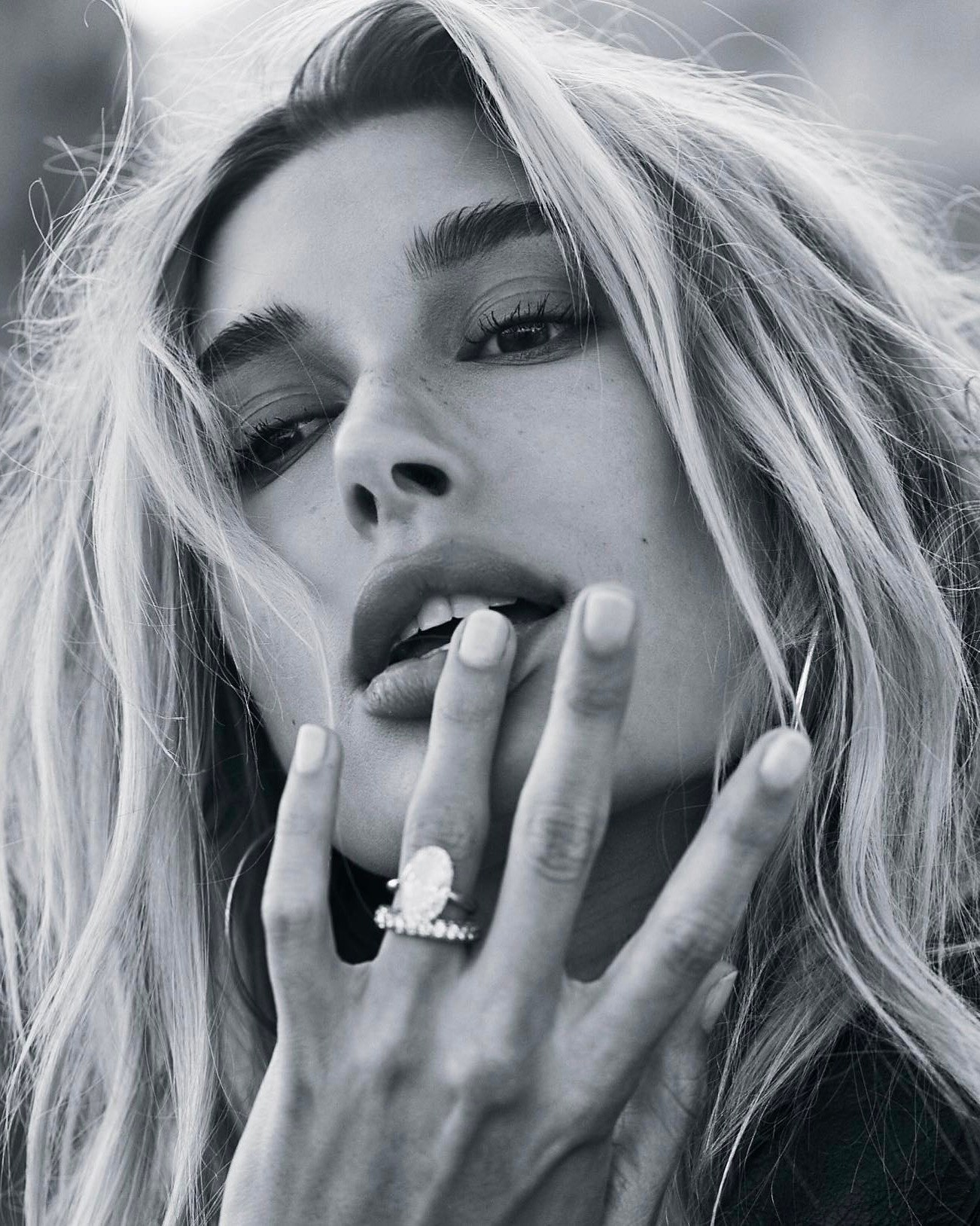 Hailey Bieber - Best Celebrity Natural Diamond Engagement Rings of All Time