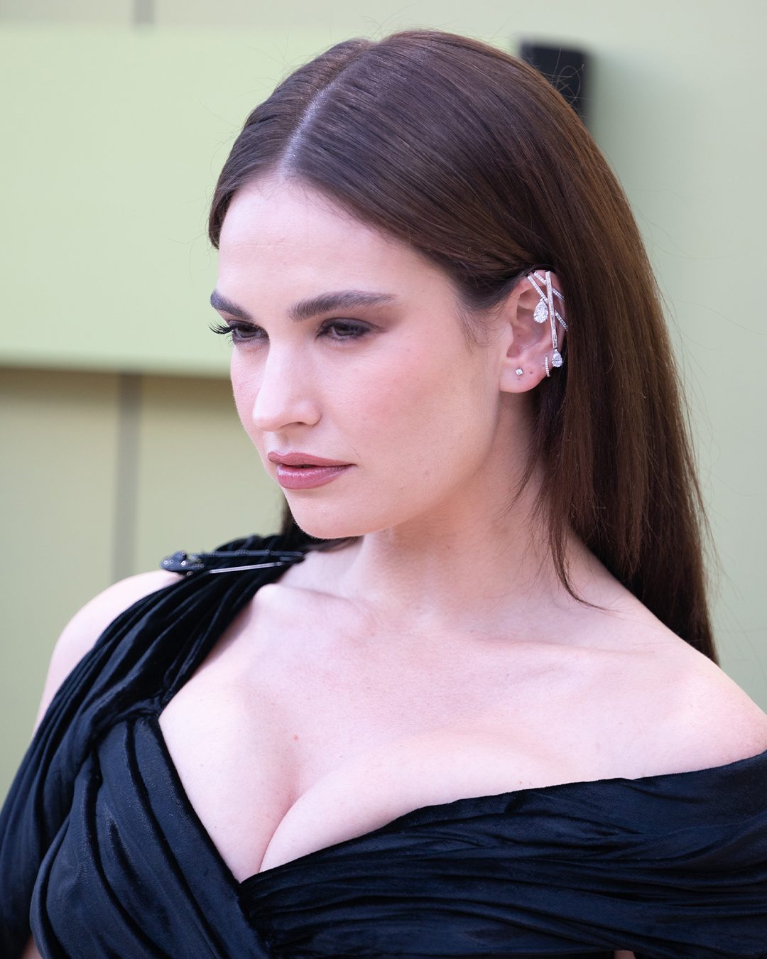 Lily James Versace Show