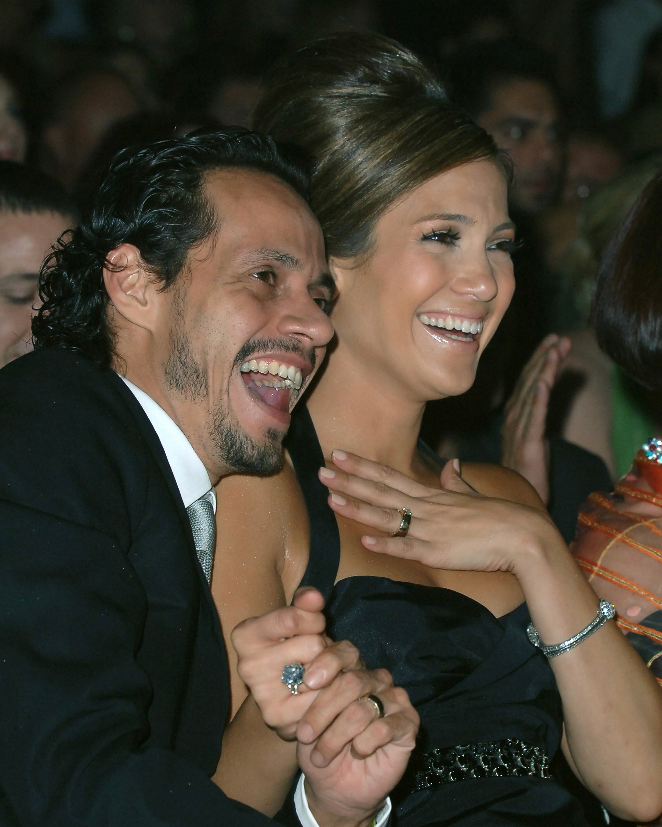 Marc Anthony Proposed to Jennifer Lopez with a Blue Diamond Harry Winston Engagement Ring in 2003