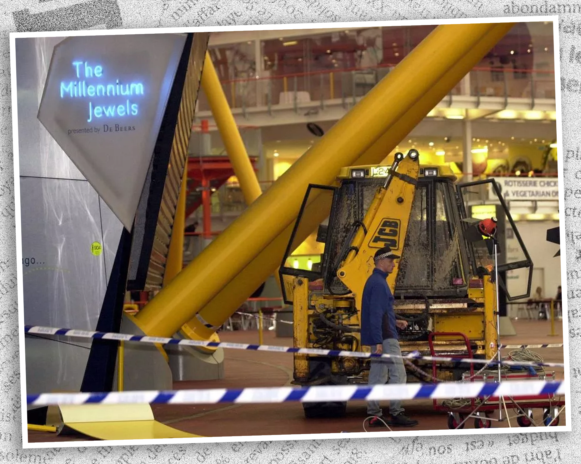 JCB tearing into the Millenium Dome's structure