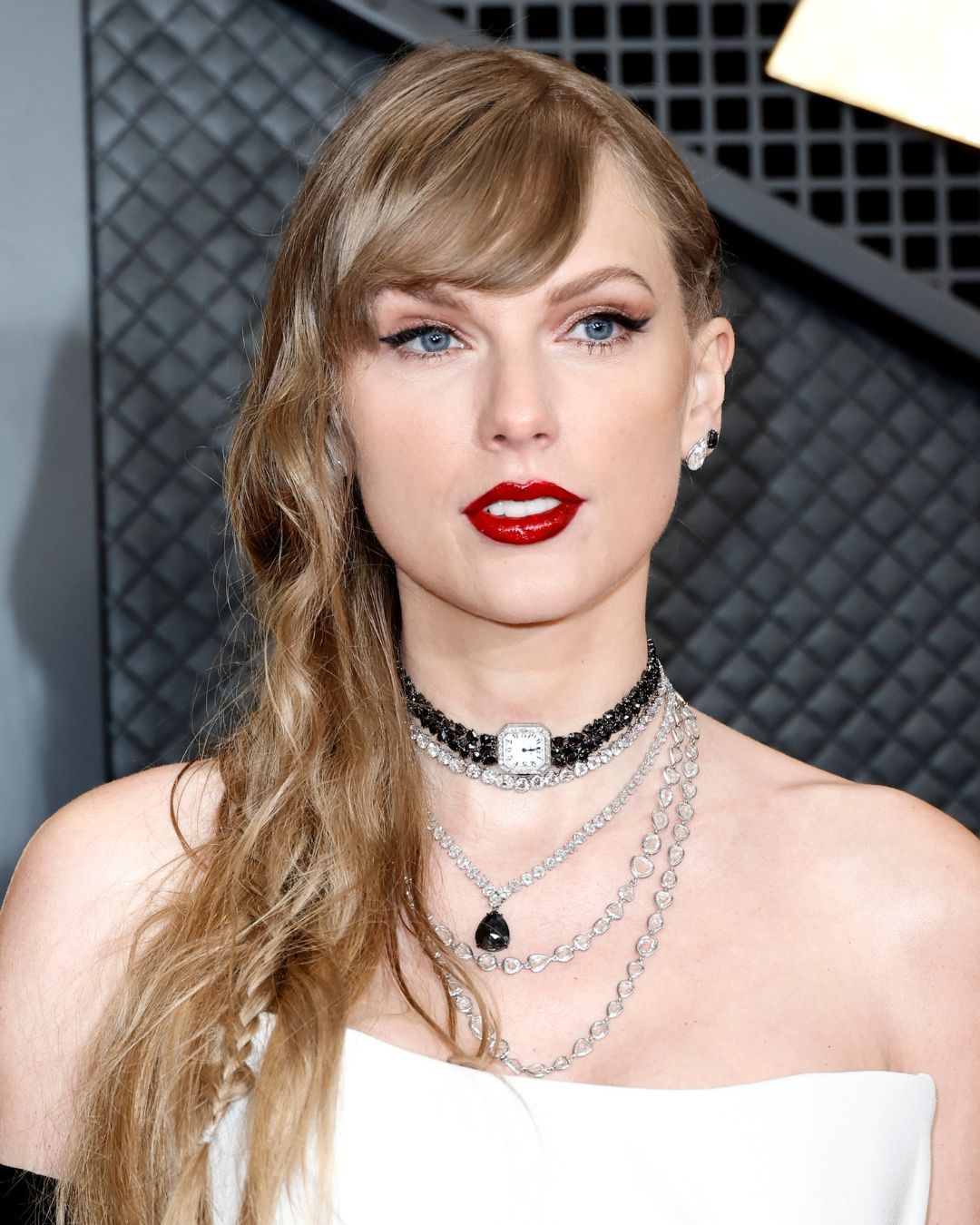 2024 Grammy Awards Taylor Swift Natural Diamond Jewelry Watch This Trend: Diamond Watch Chokers
