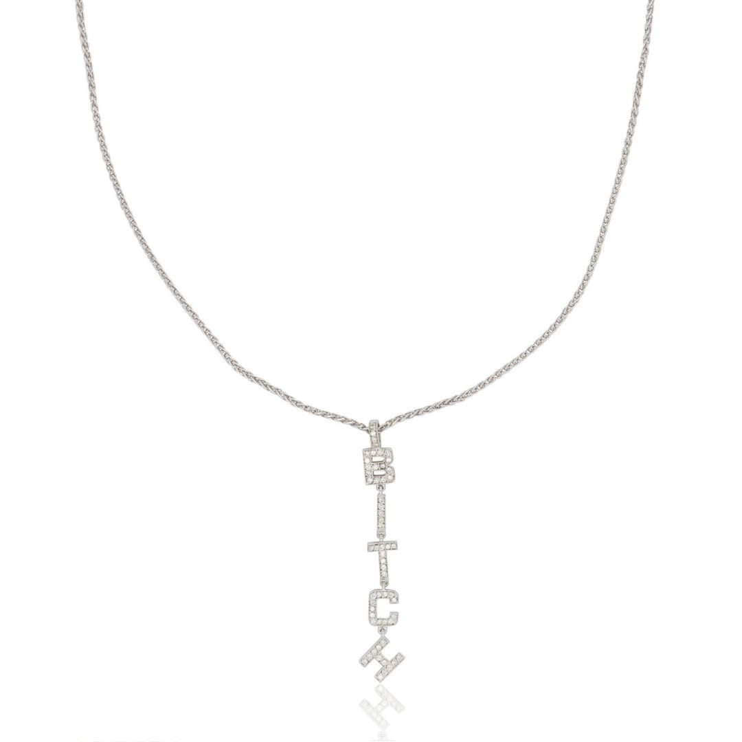 Elton John's "Bitch" Diamond Pendant Necklace