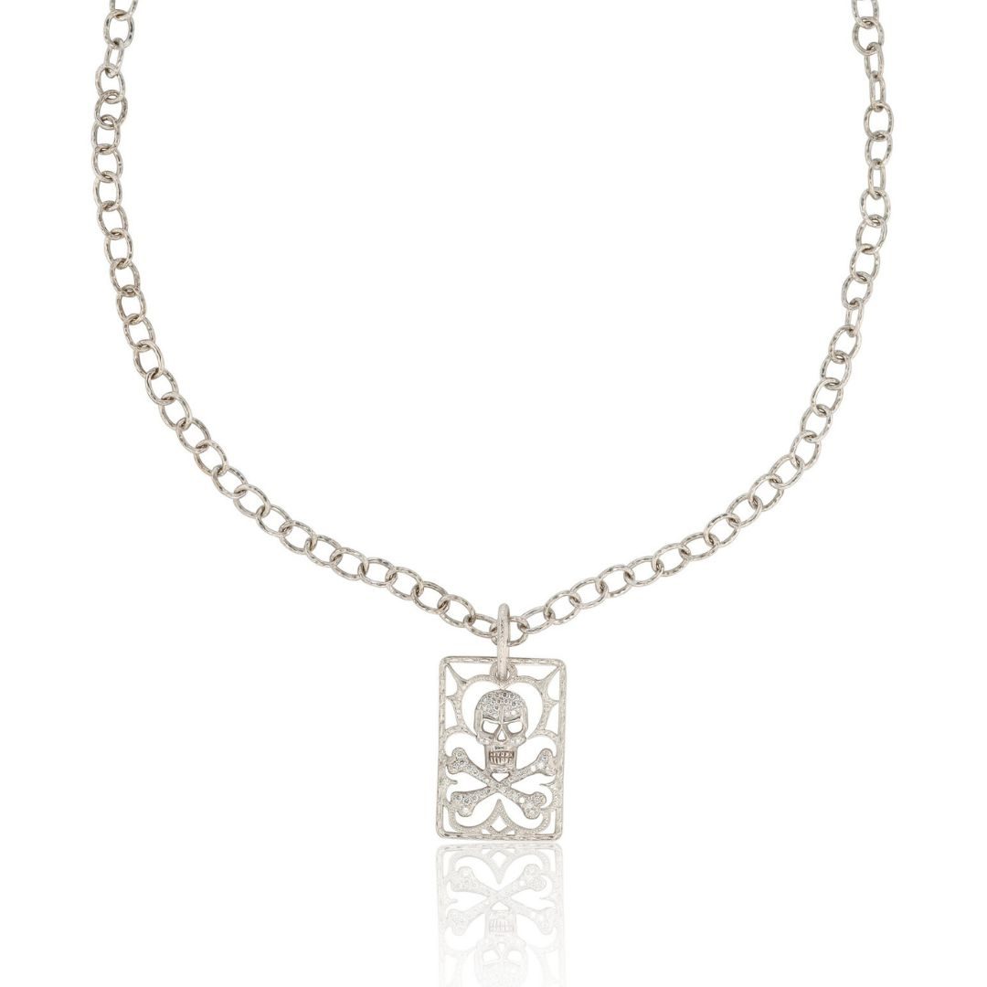 Elton John's Diamond Skull Pendant by Loree Rodkin
