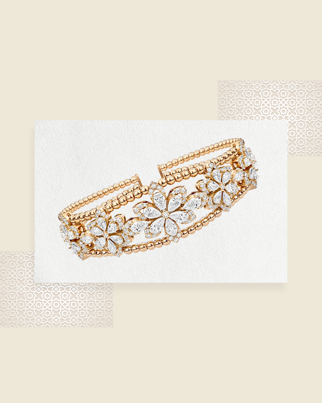 Mahallati Jewellery's stunning floral cuff