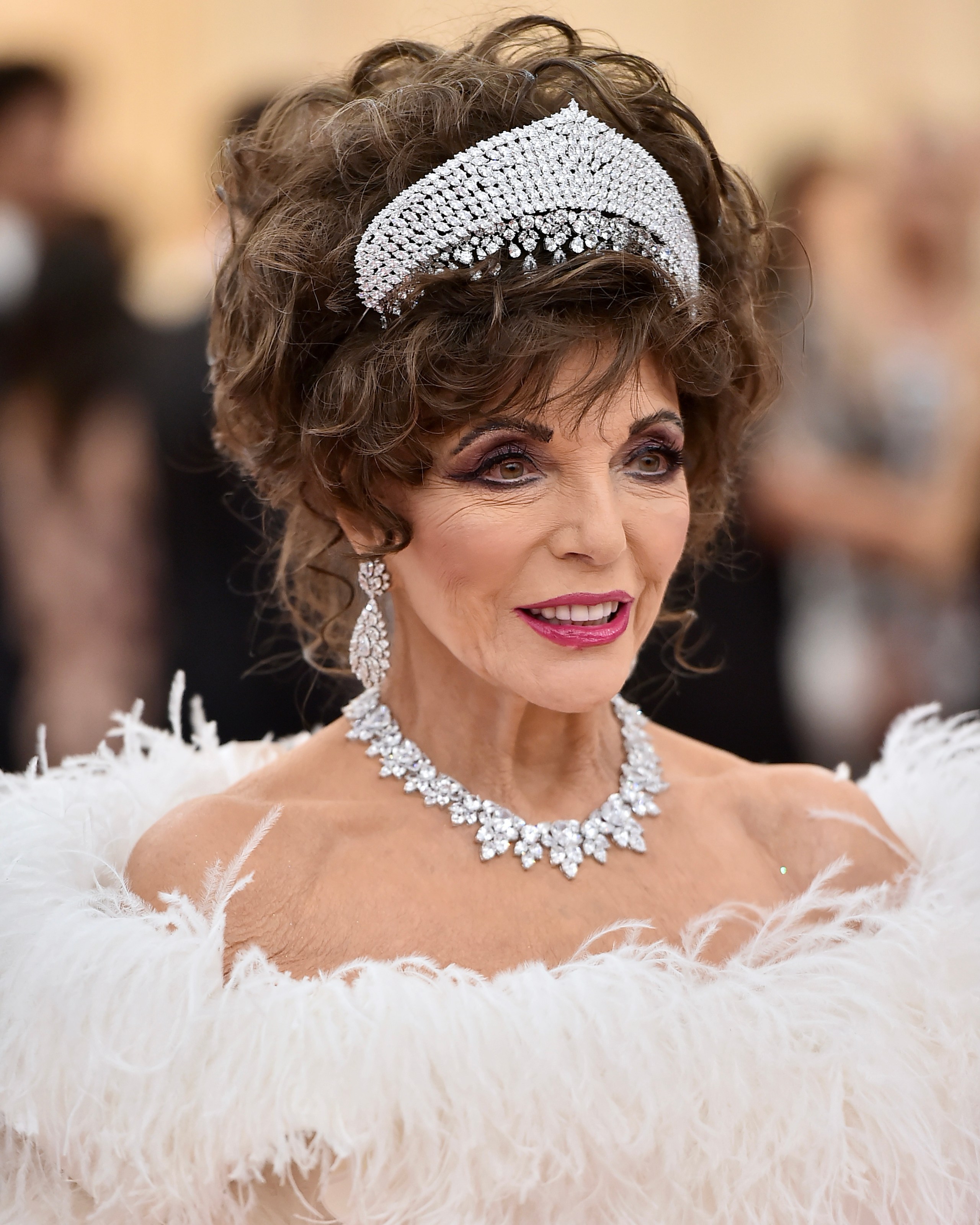 Joan Collins attends The 2019 Met Gala Celebrating Camp: Notes on Fashion at the Metropolitan Museum of Art on May 06, 2019. (Getty Images)