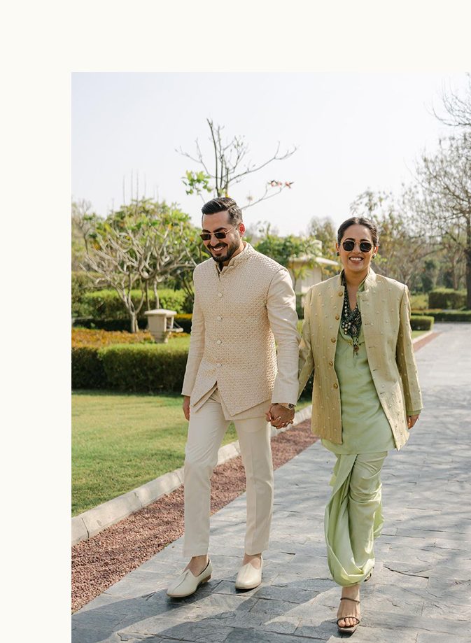 Palak & Avnish's styling natural diamonds