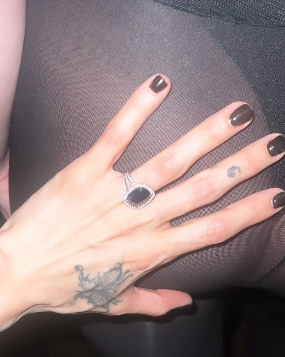 Gabbriette Bechtal black diamond engagement ring