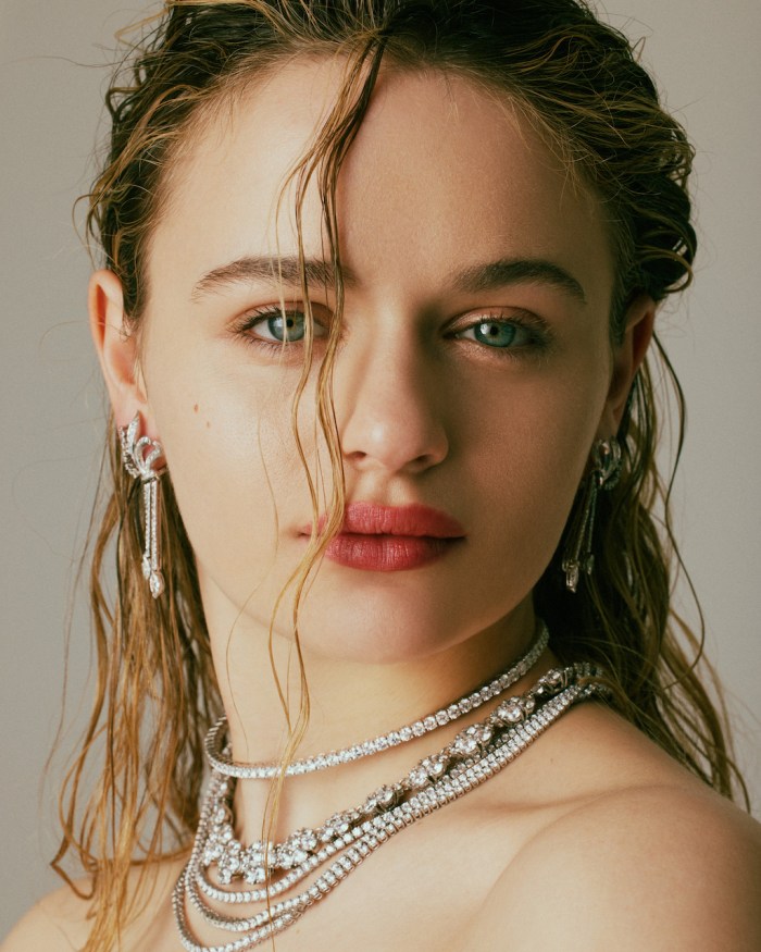 Joey King wearing natural diamond jewelry
