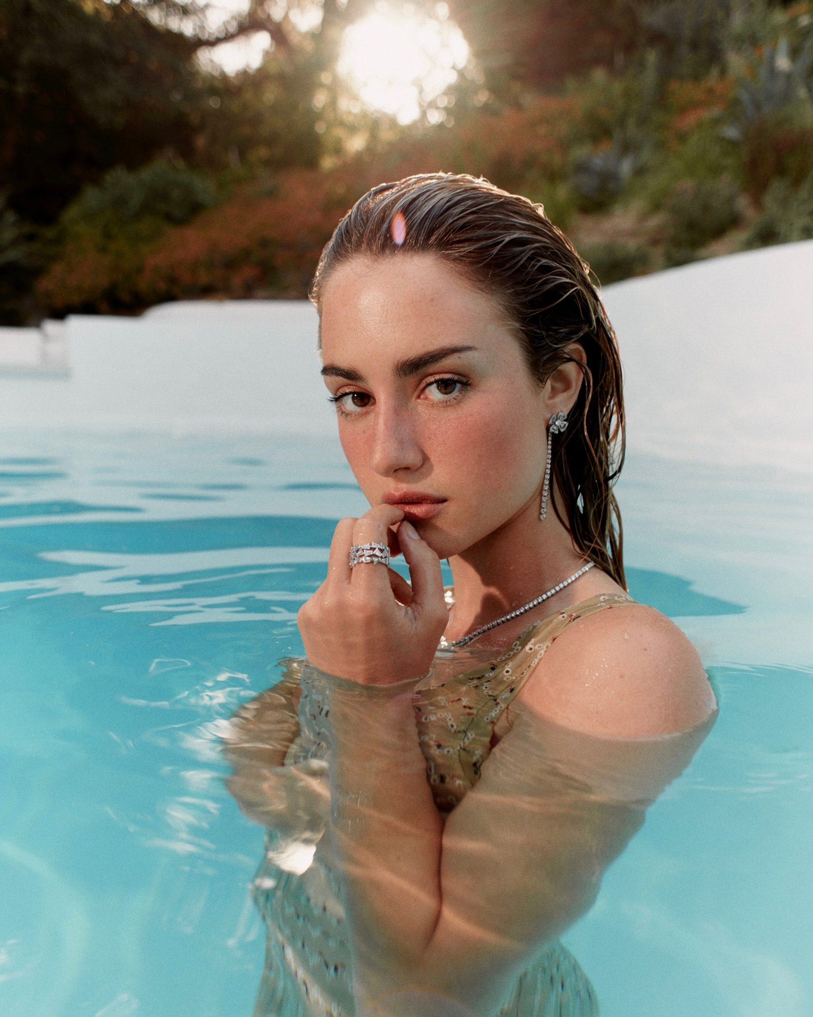Grace Van Patten waterproof jewelry