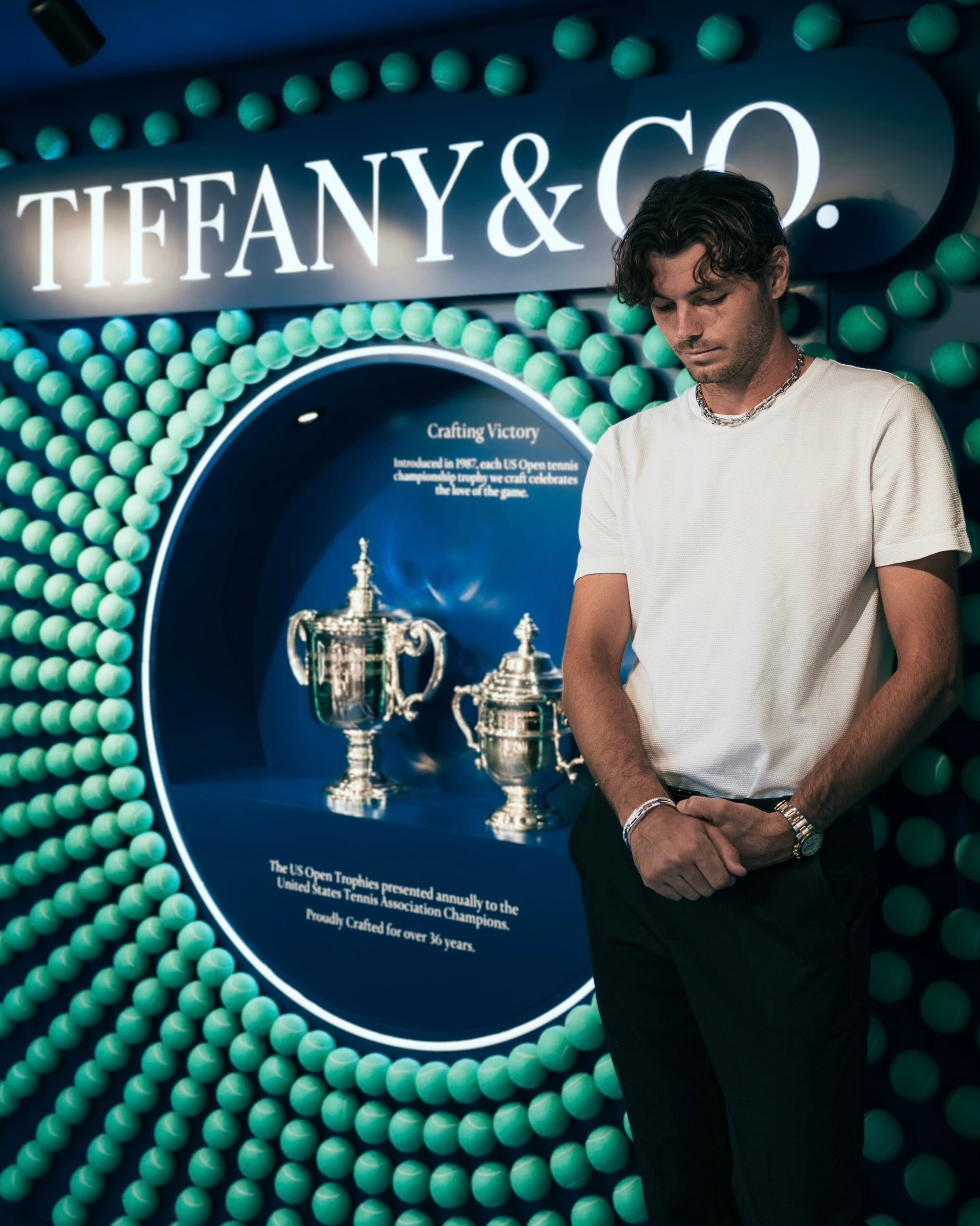 Taylor Fritz attends the Tiffany & Co. 2024 US Open Pop-up