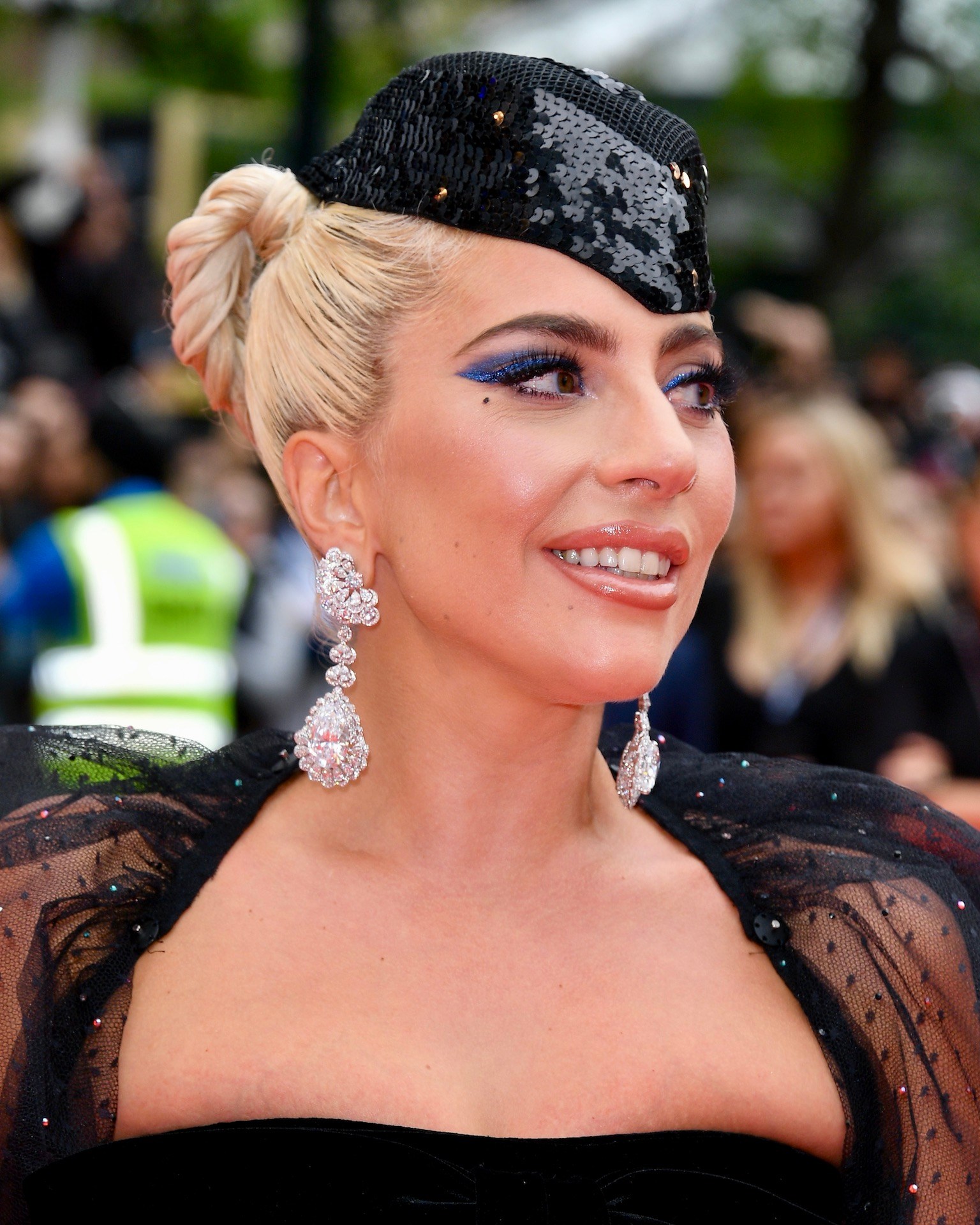 Lady Gaga mismatched earrings