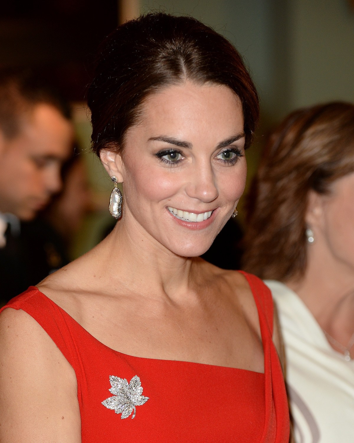 Catherine Duchess of Cambridge wore the diamond maple leaf brooch to a Goverment of British Columbia reception at Government House on September 26, 2016 in Victoria, Canada.