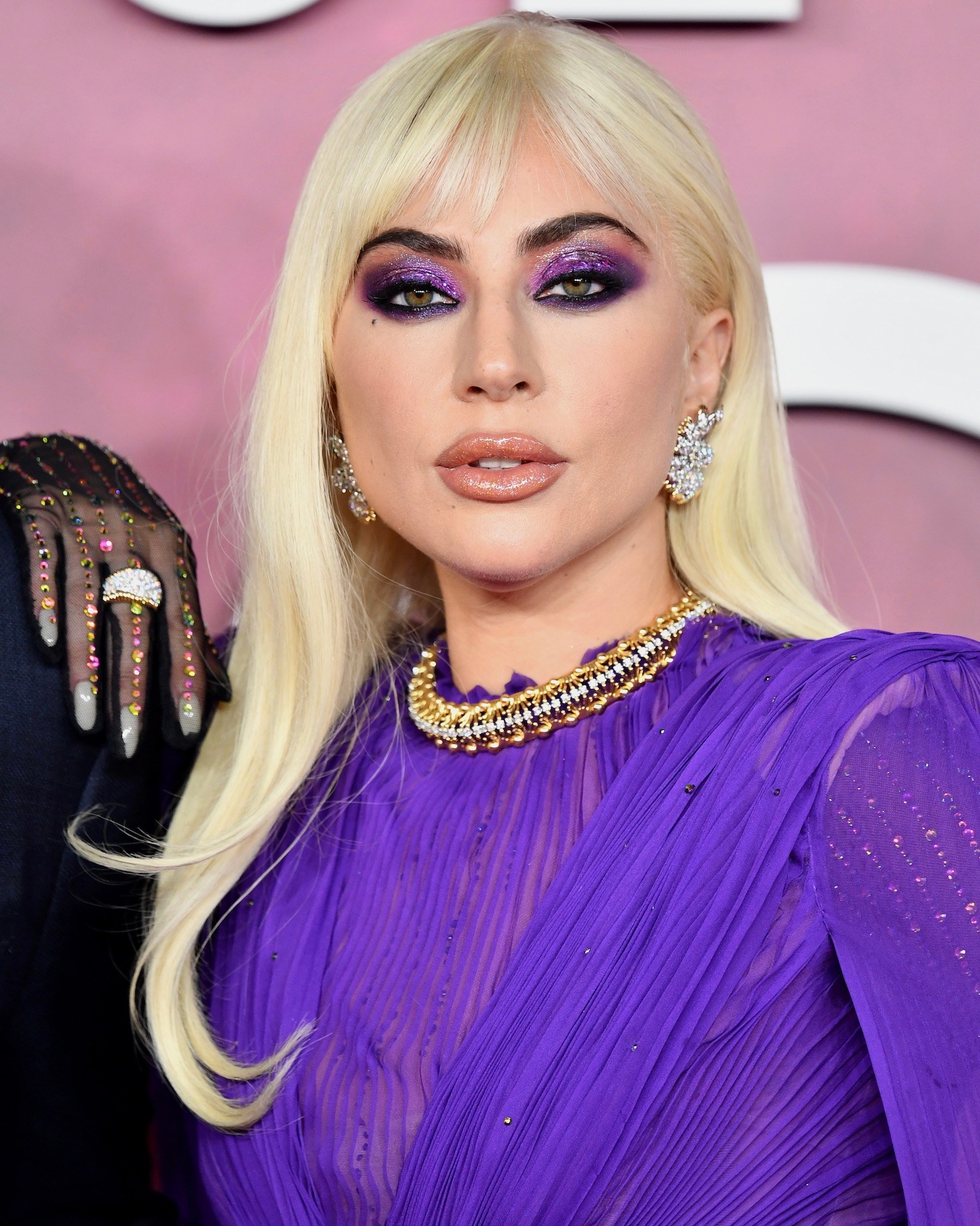 Lady Gaga Wore Tiffany & Co. Jewelry to the 2021 House of Gucci UK Premiere