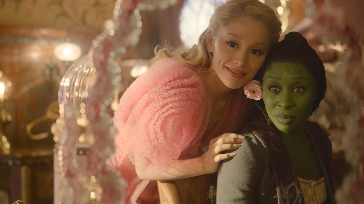 Ariana Grande as Glinda and Cynthia Erivo as Elphaba in Wicked, 2024 Shop Wicked Jewelry
