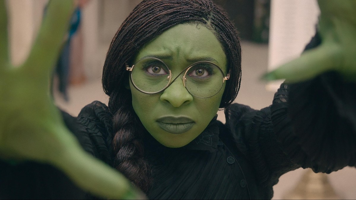 Cynthia Erivo as Elphaba in Wicked, 2024 Shop Wicked Jewelry