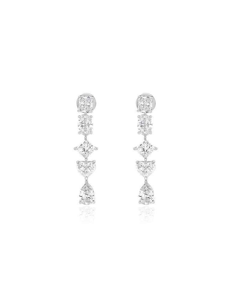 Fancy cut natural diamond earrings by La Marquise Jewellery