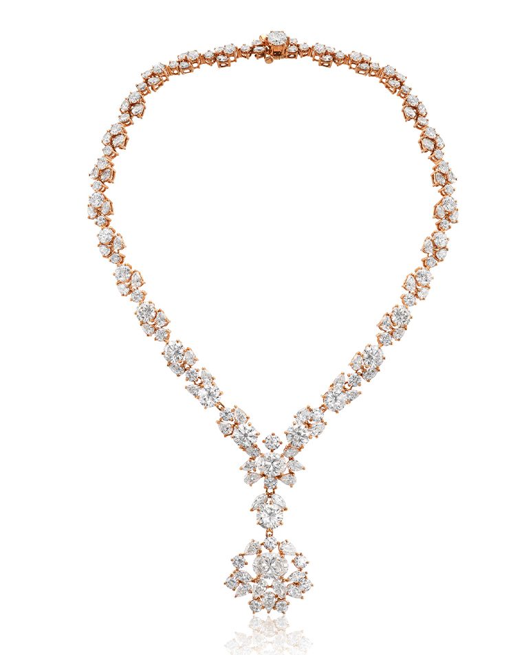 Exquisite fancy cut necklace by Mirari Jewels