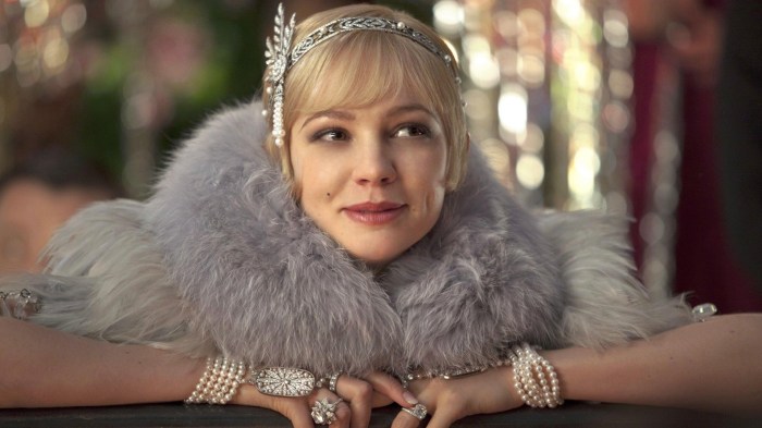 Famous Movie Jewelry: Actress Carey Mulligan wore Tiffany & Co. diamond jewelry in the film The Great Gatsby, 2013.
