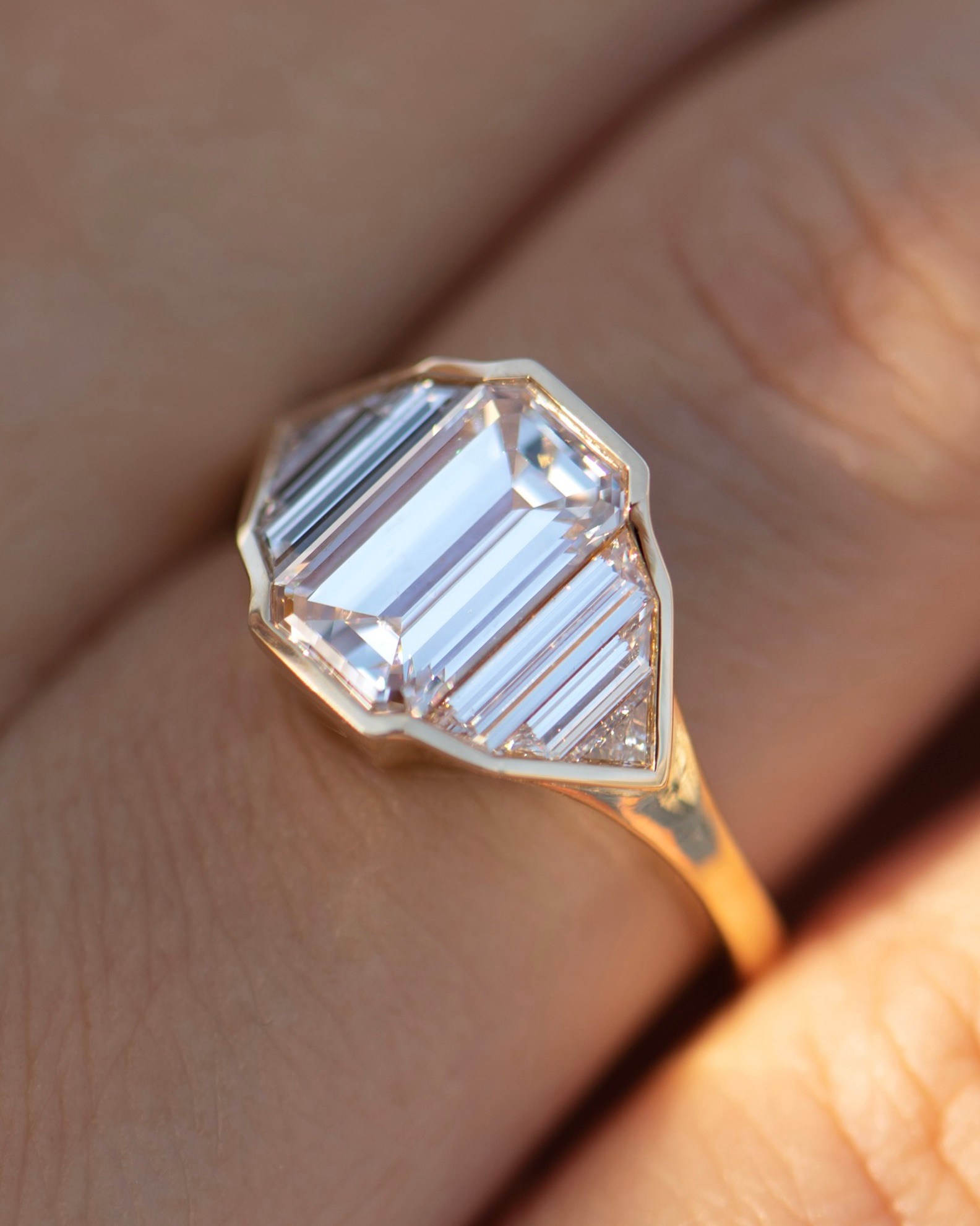 framed diamond engagement rings