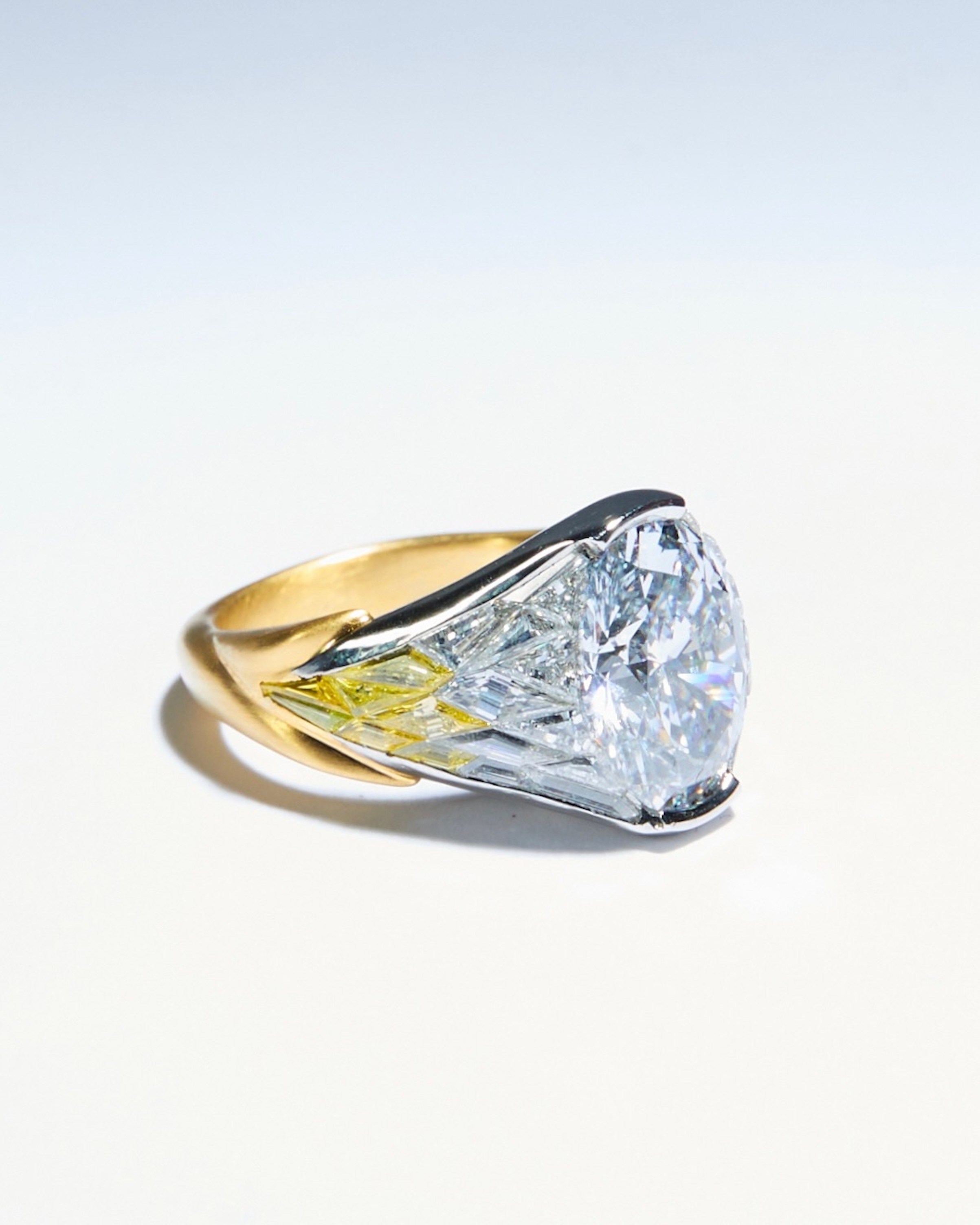 framed diamond engagement ring