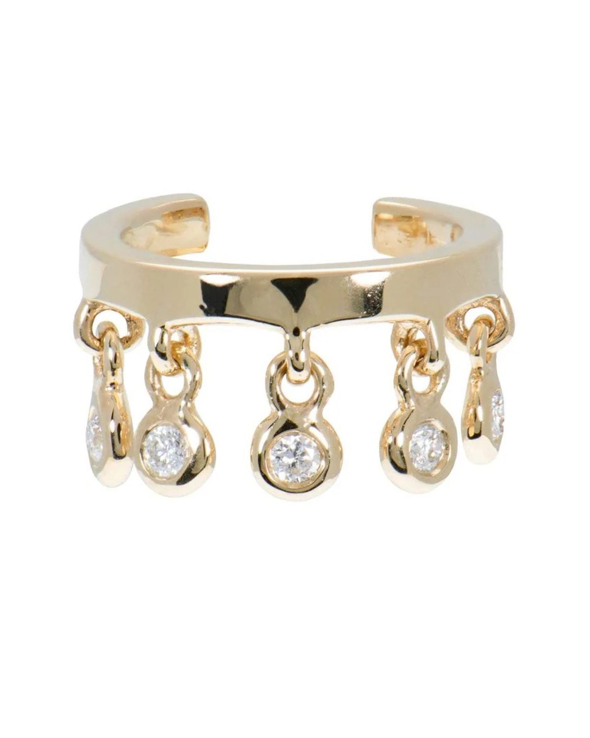 Ali Weiss 5 Hanging Diamond Bezel Ear Cuff