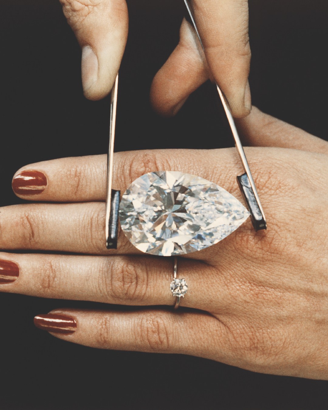 The Premier Rose Diamond, a 137.02-carat pear shape. (Courtesy of William Goldberg)