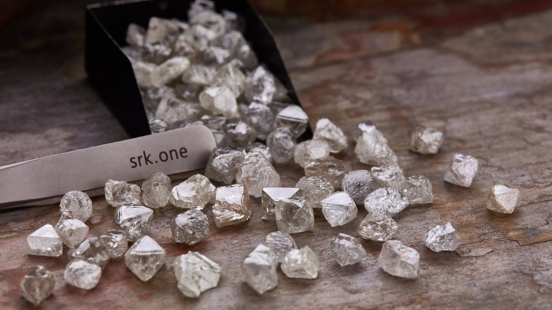 A selection of natural rough diamonds waiting to be cut. (Photo courtesy of SRK)