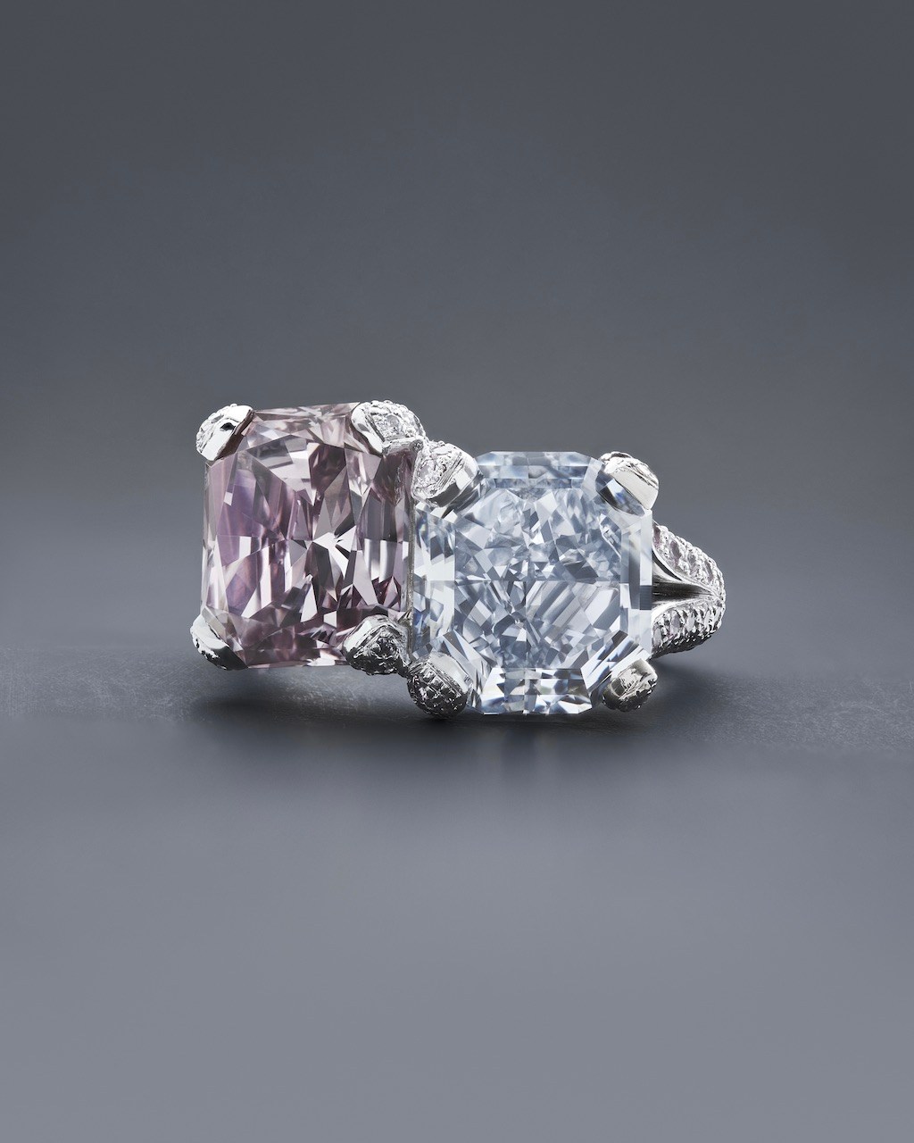 Mouawad Diamond and Colored Diamond Toi et Moi Ring from the Most Expensive Diamond Jewelry Auctions of 2024.