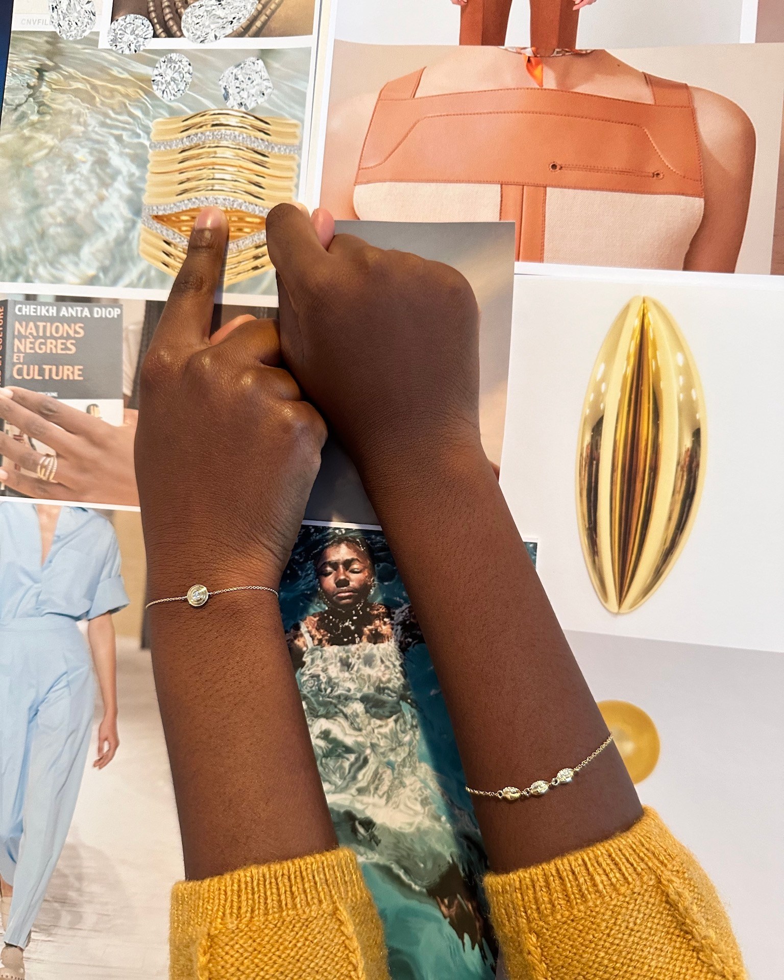 Almasika designer Catherine Sarr's daughters wearing her jewelry