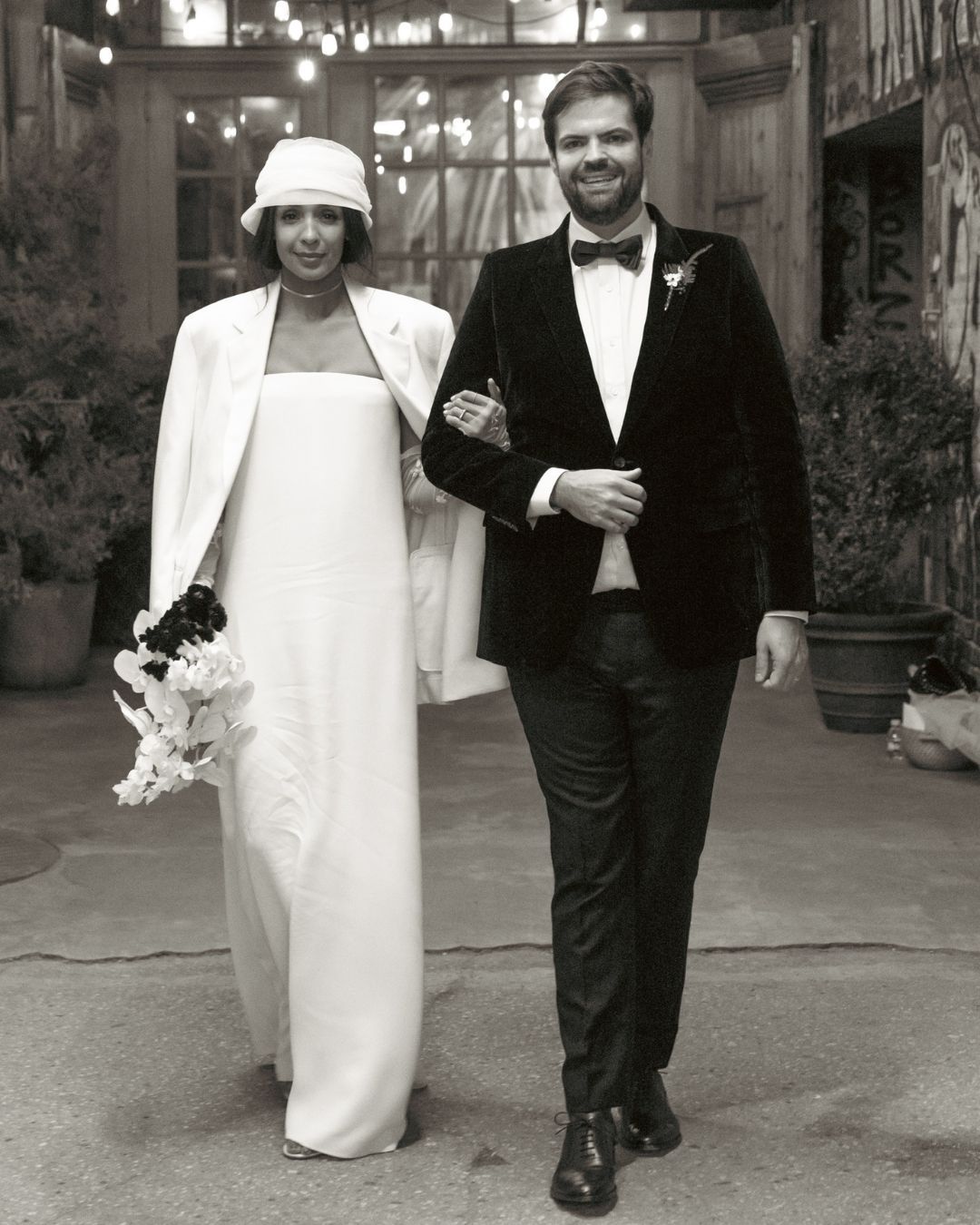Real bride, Julia Sergeon and her newlywed Peter shared images from the big day, including her wedding day diamond jewelry.