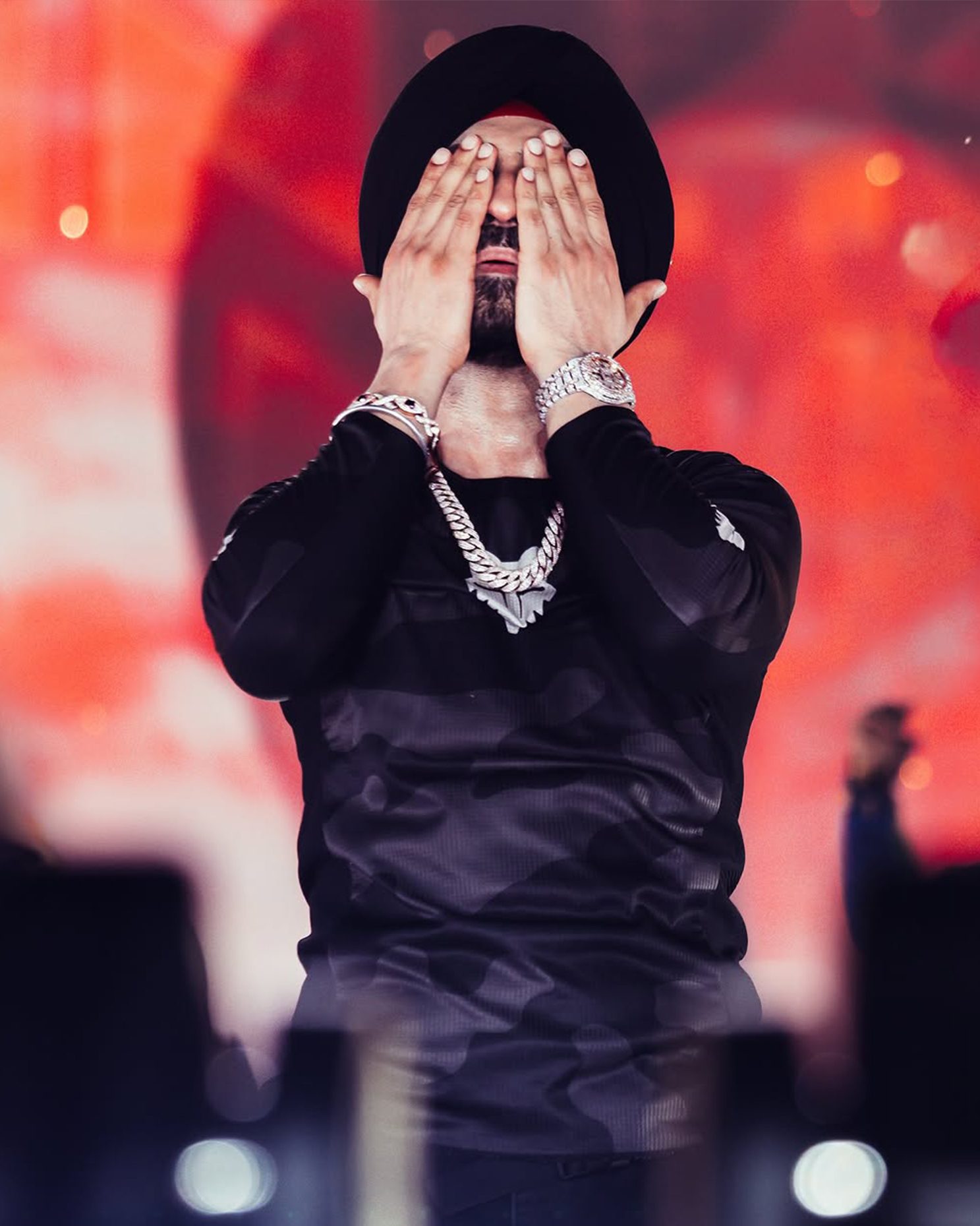 Diljit Dosanjh showcasing a trio of diamond pieces for a refined, cool look.